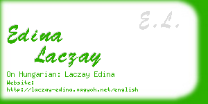 edina laczay business card